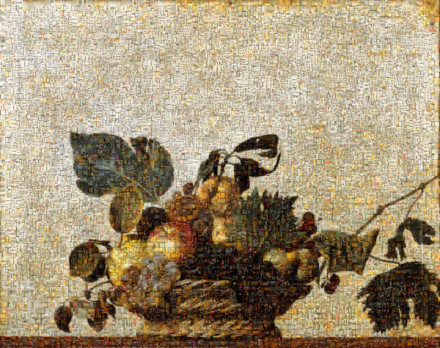 Basket of fruit (Caravaggio) Mosaic