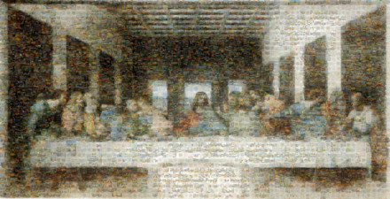Leonardo da Vinci (1452-1519)-The Last Supper (1495-1498) Mosaic 02 3000 50MP