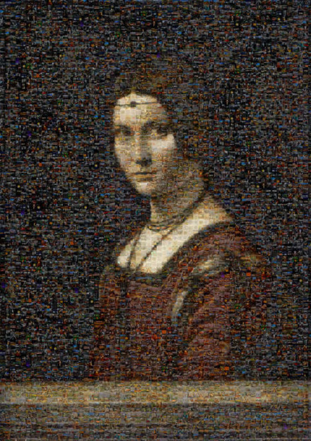 Leonardo da Vinci Belle Ferroniere Mosaic
